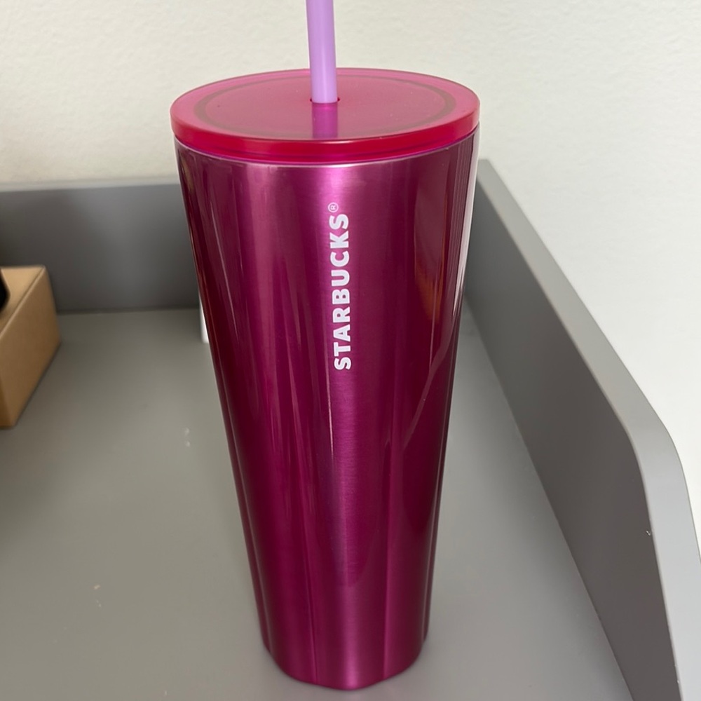 Starbucks Pink Tumbler with Straw